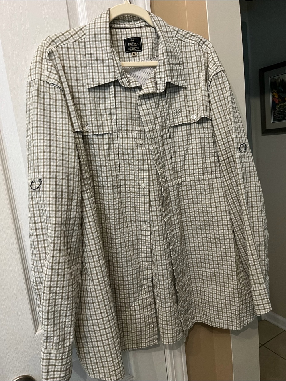 HeyBo men’s lightweight fishing shirt, 2XL